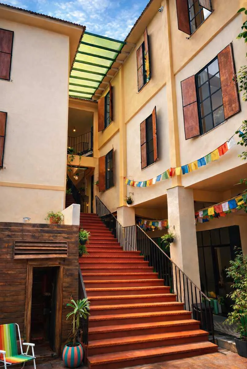The Casa’s colourful stairs