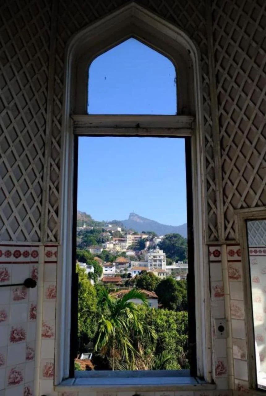 Rio framed by a window