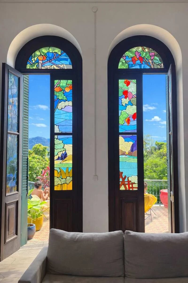 The colours of the stained glass
