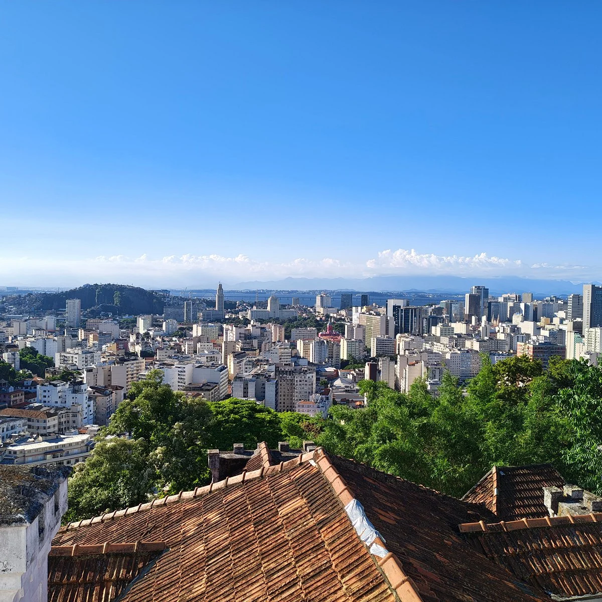The city and the bay on the horizon