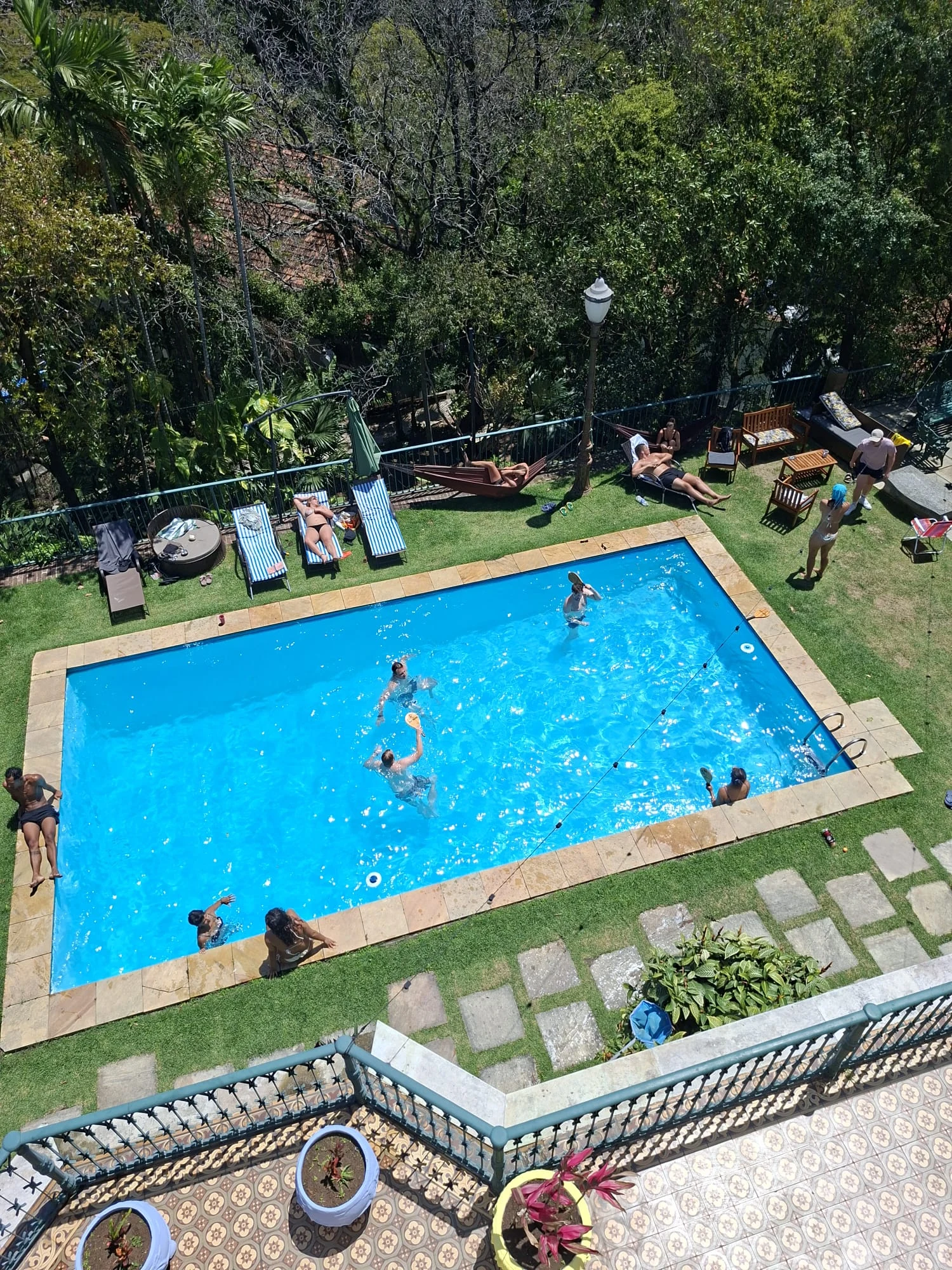 The pool from above